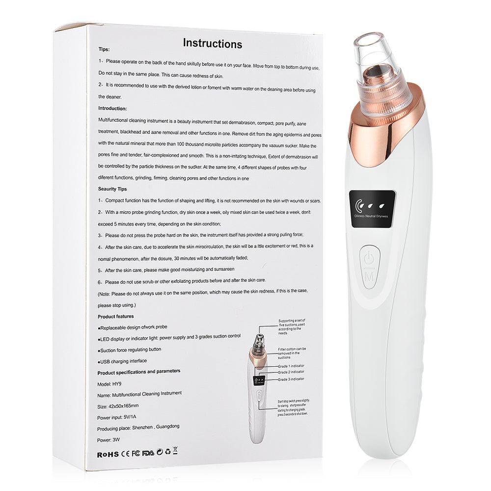 Advance 5-in-1 Pore Cleanser and Blackhead Removal Device Clear Your Skin with Every Use